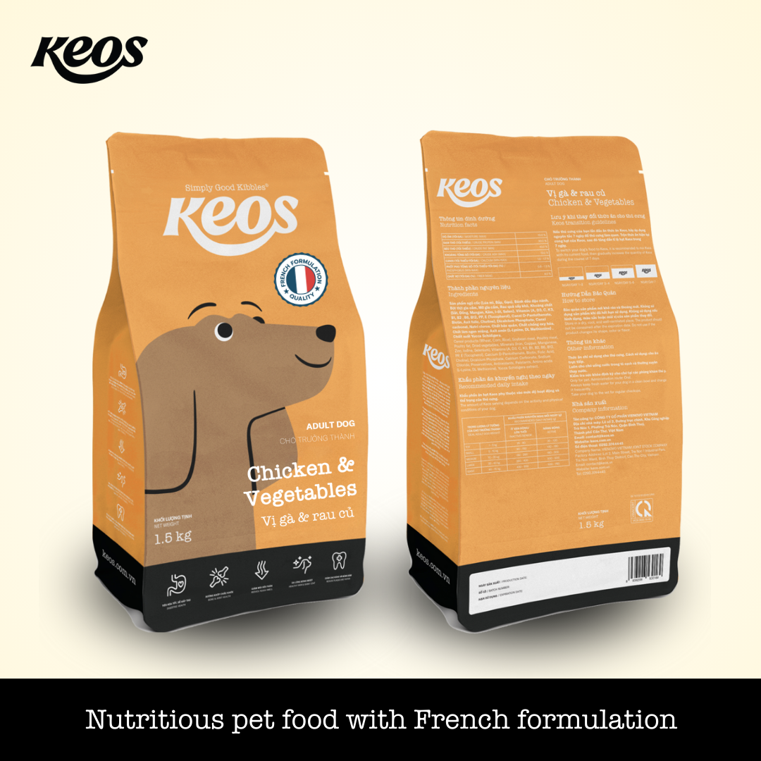 KEOS ADULT CHICKEN N VEGETABLE 1.5KG